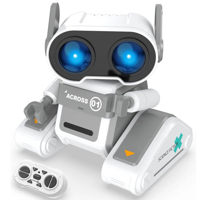 Brinquedos de Robôs STEM para Meninos e Meninas, Robôs Emo Recarregáveis com Controle Remoto, Auto-Demonstração, Cabeça e Braços Flexíveis, Movimentos de Dança