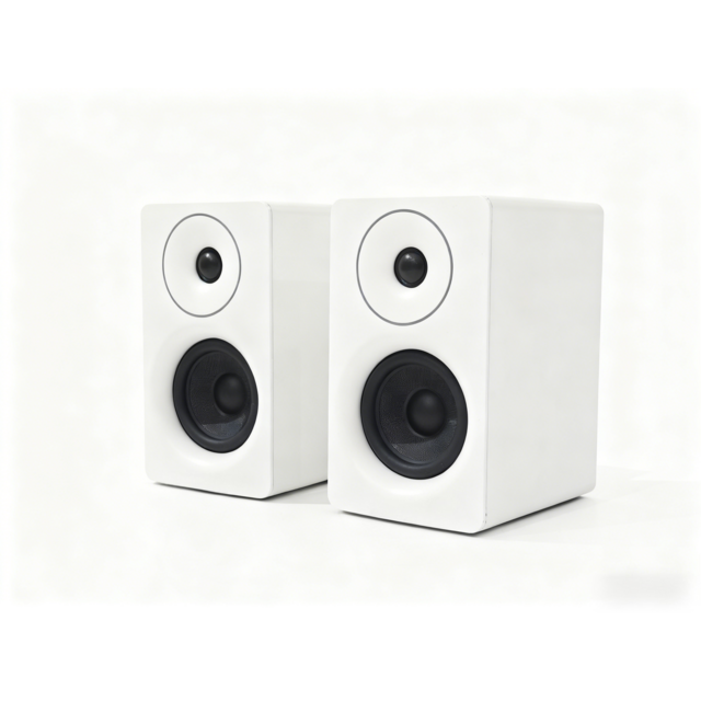 Haut-parleurs HIFI 2.0 64W - Lumières RGB, Surface Tactile Douce, Commandes Tactiles, Volume Rotatif & Aigus/Basses Réglables