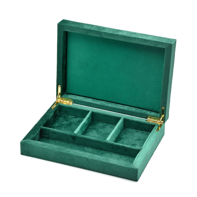 Exquisite Schmuckschatulle aus Samt, Samt-Aufbewahrungskoffer für Schmuck, zur Aufbewahrung von Schmuck, Uhren, Ohrringen und Ringen