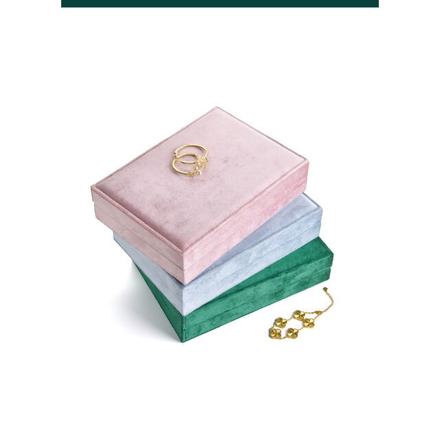 Exquisite Schmuckschatulle aus Samt, Samt-Aufbewahrungskoffer für Schmuck, zur Aufbewahrung von Schmuck, Uhren, Ohrringen und Ringen
