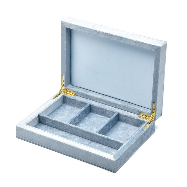 Exquisite Schmuckschatulle aus Samt, Samt-Aufbewahrungskoffer für Schmuck, zur Aufbewahrung von Schmuck, Uhren, Ohrringen und Ringen