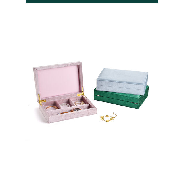 Exquisite Schmuckschatulle aus Samt, Samt-Aufbewahrungskoffer für Schmuck, zur Aufbewahrung von Schmuck, Uhren, Ohrringen und Ringen