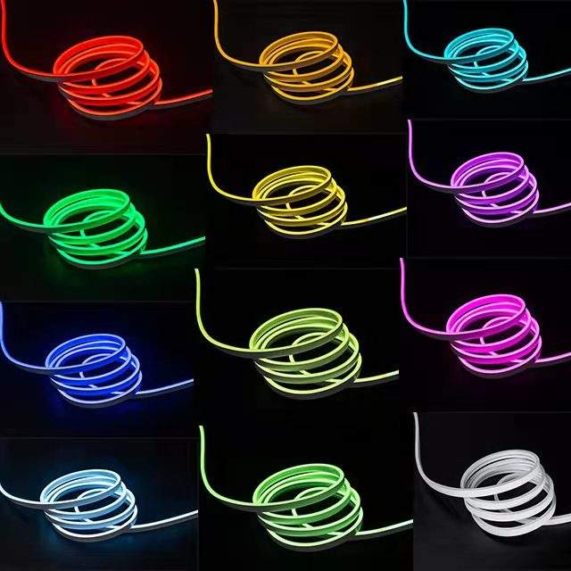 Bande lumineuse néon USB [gradation à 10 niveaux, silicone flexible] - Éclairage linéaire décoratif pour fête à la maison