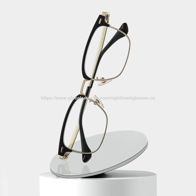 Klassische Augenbrauen-Brillen für Geschäftsmänner, Premium Titan Optische Brillen Herren, Korrektionsbrillen