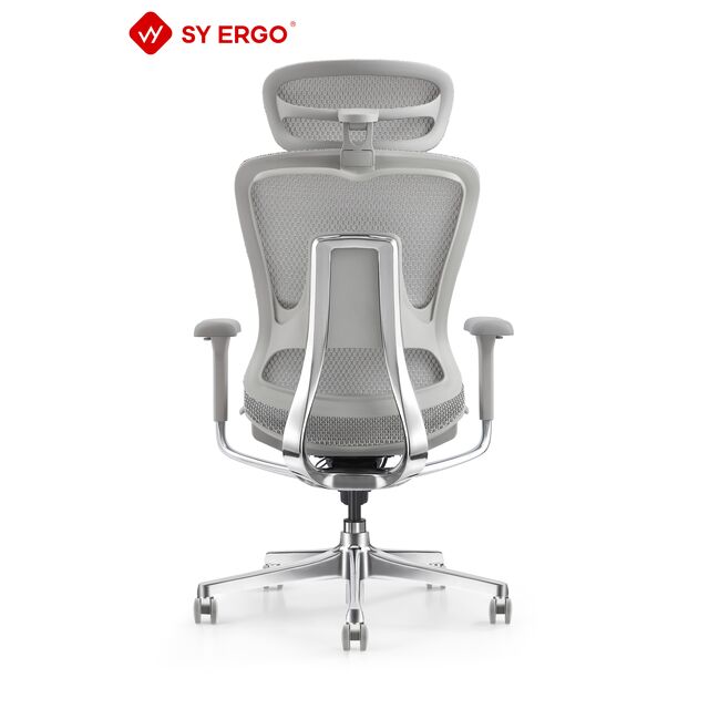 Schwarzer ergonomischer Konferenzstuhl mit Netzrücken und PU-Rollen, höhenverstellbar, Multifunktions-Neigefunktion, ISO-zertifiziert