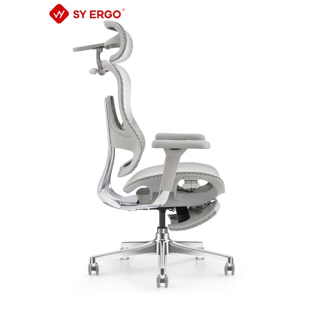 Cadeira de Escritório Ergonômica Moderna em Malha com Reclinação Multifuncional e Rodízios de PU, Padrão BIFMA, Preta