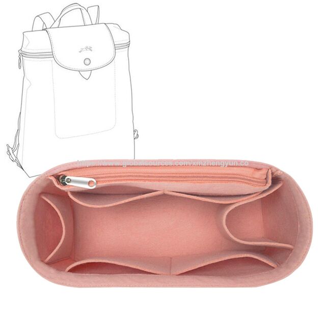 Geldbörsen-Rucksack-Organizer für faltbaren Rucksack, Filztasche Einsatz Multi Pocket mit FABRIC WITH GRS