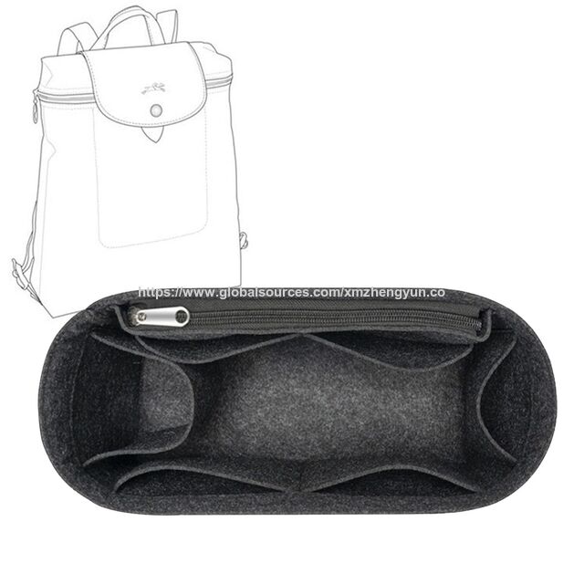 Geldbörsen-Rucksack-Organizer für faltbaren Rucksack, Filztasche Einsatz Multi Pocket mit FABRIC WITH GRS
