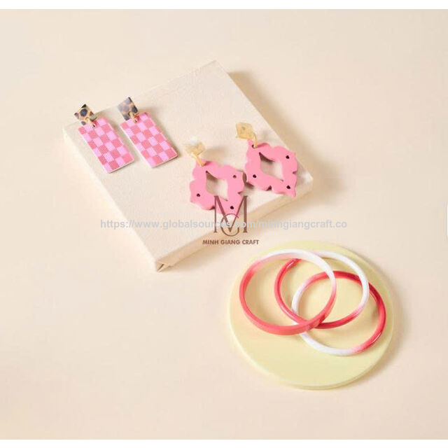 Boucles d'Oreilles Bijoux Mode pour Femmes Laque Corne de Buffle Cadeau Fête