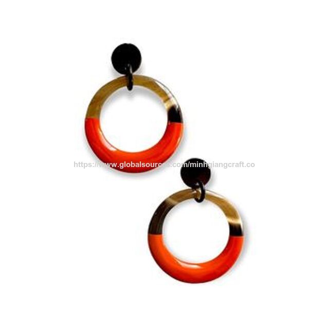 Boucles d'Oreilles Bijoux Mode pour Femmes Laque Corne de Buffle Cadeau Fête