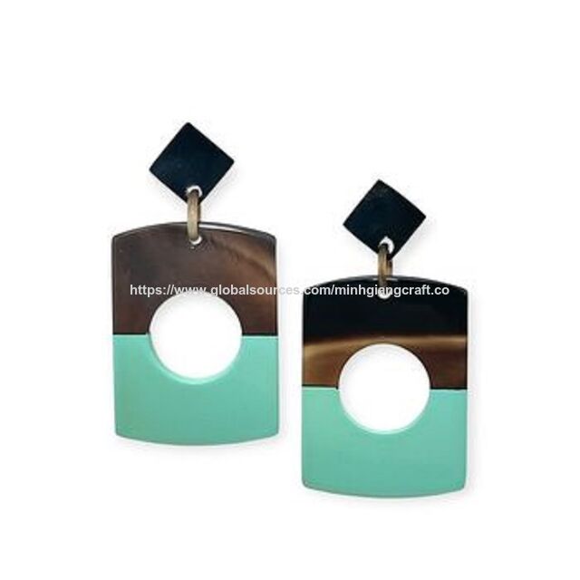 Boucles d'Oreilles Bijoux Mode pour Femmes Laque Corne de Buffle Cadeau Fête