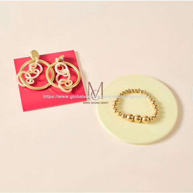 Boucles d'Oreilles Bijoux Mode pour Femmes Laque Corne de Buffle Cadeau Fête