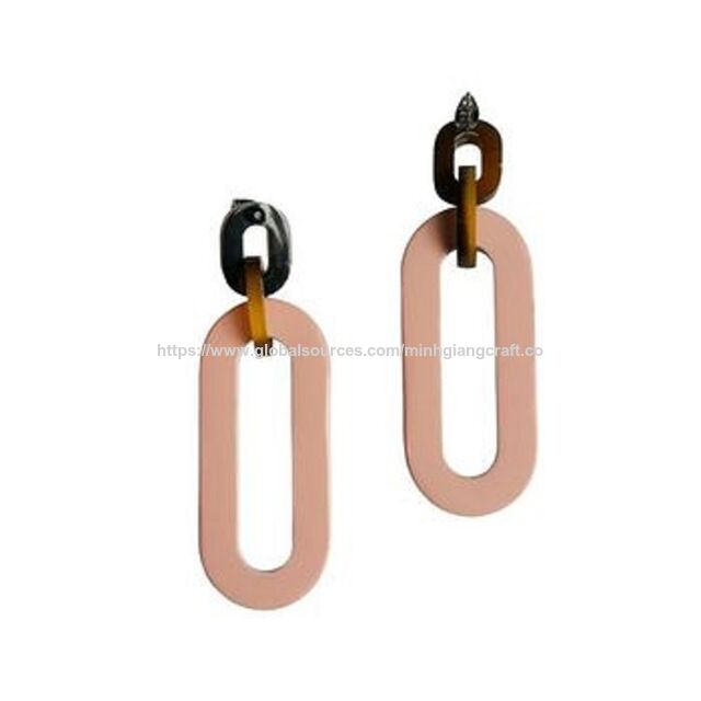 Boucles d'Oreilles Bijoux Mode pour Femmes Laque Corne de Buffle Cadeau Fête