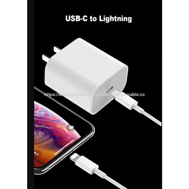 Cable USB PD 20W con Chip C94 de Carga Rápida Tipo C a Puerto Lightning 1M Calidad Original 1:1