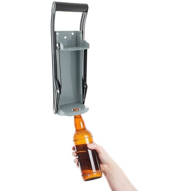 Triturador de Latas de Alumínio de 16oz e Abridor de Garrafas, Triturador de Parede de Metal Resistente para Latas de Bebidas de 12oz (BC-02-12oz)