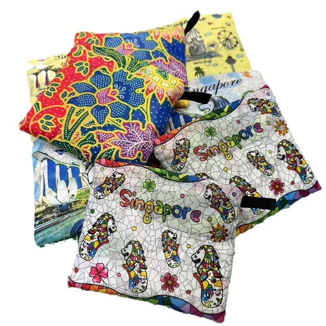 Sac de courses portable lavable à motif imprimé animal personnalisé en tissu Oxford imprimé numériquement