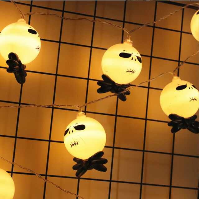 Venta al por mayor de fabricante, guirnalda de luces LED de Halloween para decoración de escenas, guirnalda de luces de calabaza para festivales al aire libre, decoración de Halloween