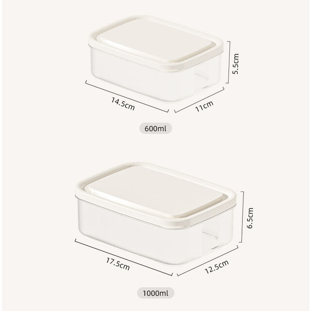 Cajas de almacenamiento para refrigerador de plástico transparente selladas y duraderas, personalizadas para alimentos enlatados - Organización de cocina