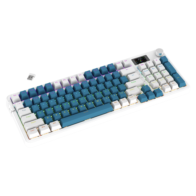 Clavier Mécanique Remplaçable à Chaud 2025 - 96 Touches, Écran LCD, Type-C, Batterie 3000mAh, Conception Ergonomique