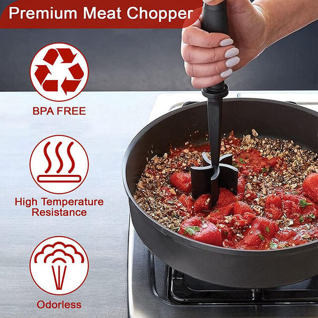 Martelo de Carne em Aço Inoxidável, Utensílio de Cozinha Doméstica para Perfurar, Quebrar Tendões, Resistente ao Calor, Cabo Manual, Picador de Carne
