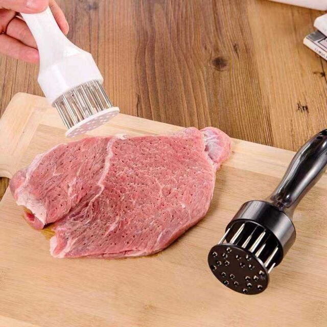 Martelo de Carne em Aço Inoxidável, Utensílio de Cozinha Doméstica para Perfurar, Quebrar Tendões, Resistente ao Calor, Cabo Manual, Picador de Carne