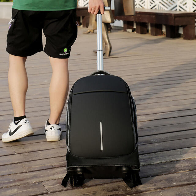 Sac de Voyage Multi-Usage Sport École Trolley Sacoche Ordinateur Portable Compartiment Sac à Dos à Roulettes Imperméable pour Affaires