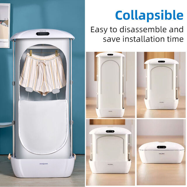 Secador de Roupa Inteligente Personalizado para Casa, Aquecimento Rápido, Lâmpada UV Inteligente de Esterilização, Passagem Automática, Íon de Roupa Impermeável 1500W