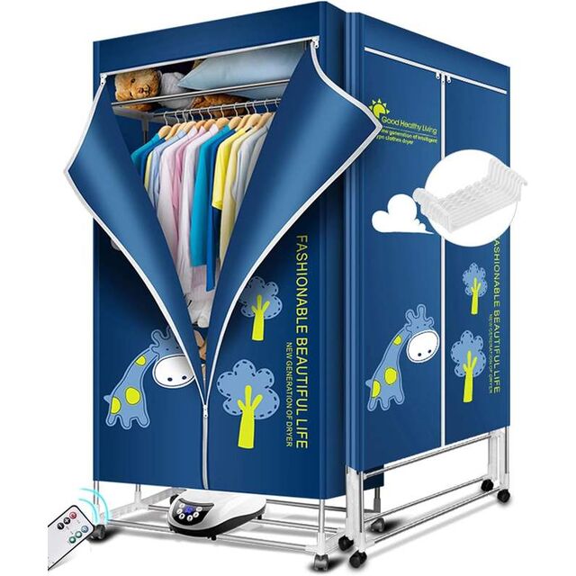 Secador de Roupa Inteligente Personalizado para Casa, Aquecimento Rápido, Lâmpada UV Inteligente de Esterilização, Passagem Automática, Íon de Roupa Impermeável 1500W