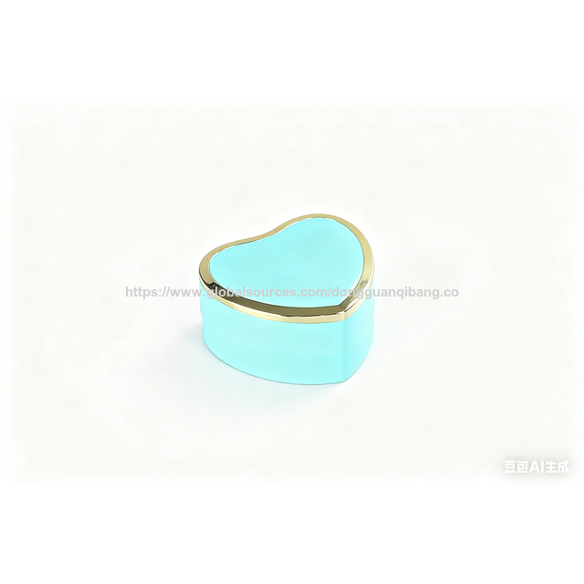Boîte à bijoux en forme de cœur peinte avec ligne dorée à prix de gros pour bagues, pendentifs, boucles d'oreilles, bracelets et longues chaînes