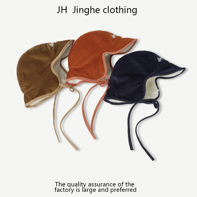 Prix d'usine Chapeau Trappeur en Velours Côtelé Vintage, Casquette d'aviateur à Oreillettes en Polaire Épaissie de Style Japonais pour l'Automne et l'Hiver, Coupe-Vent