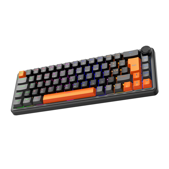 Clavier Mécanique 66% Full Black 2025, Plaque en Aluminium, Touches à Double Injection, Taux d'Interrogation 8KHz RT 0.02mm, Éclairage RGB