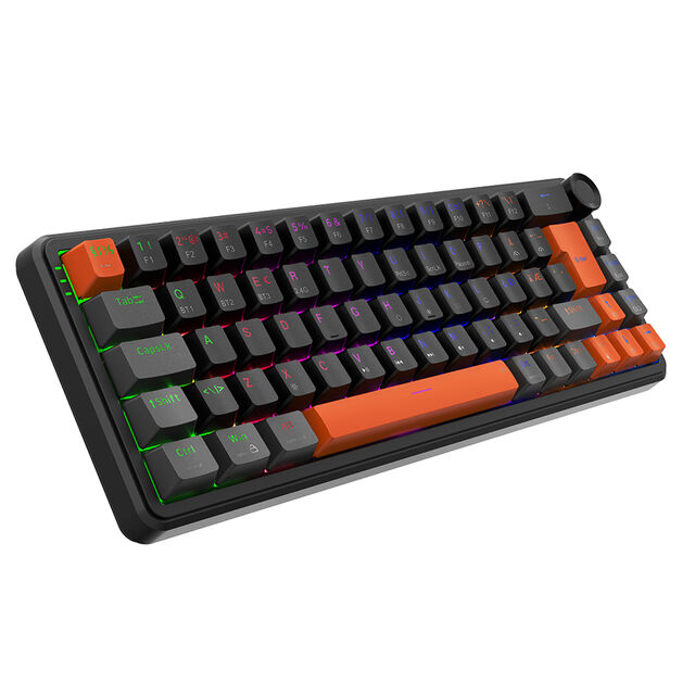 Clavier Mécanique 66% Full Black 2025, Plaque en Aluminium, Touches à Double Injection, Taux d'Interrogation 8KHz RT 0.02mm, Éclairage RGB