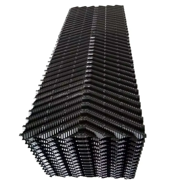 حشو برج التبريد ذو التدفق المتقاطع المائل المقاوم لدرجات الحرارة العالية، تعبئة برج التبريد PVC