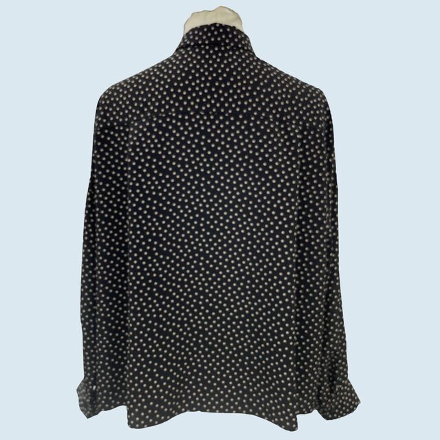 OEM Bluse mit Polka Dots, Knopfleiste und langen Ärmeln - Damenbluse im Relaxed Fit für Smart Casual und Berufskleidung