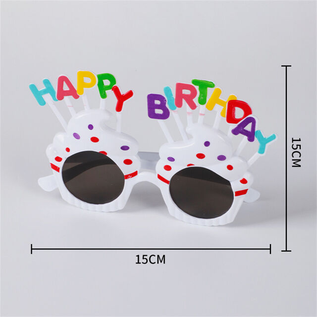 Großhandel Süße Sahne Kuchen Brillen Kostüm Brillen Foto Requisiten Lustige Sonnenbrille für Geburtstagsfeier