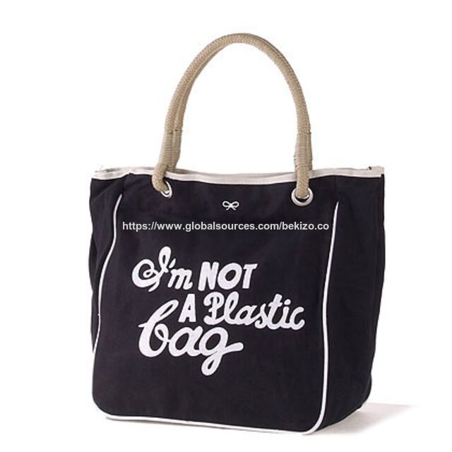 Bolsa de Compras de Lona Promocional, Bolsa de Compras Ecológica Plegable, Bolso Tote de Lona