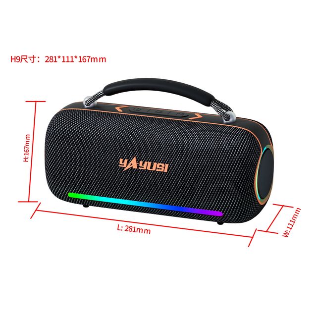 Nouvelle enceinte Bluetooth portable mini LED haute puissance H9 60 Watts IPX5 - Enceinte étanche TWS