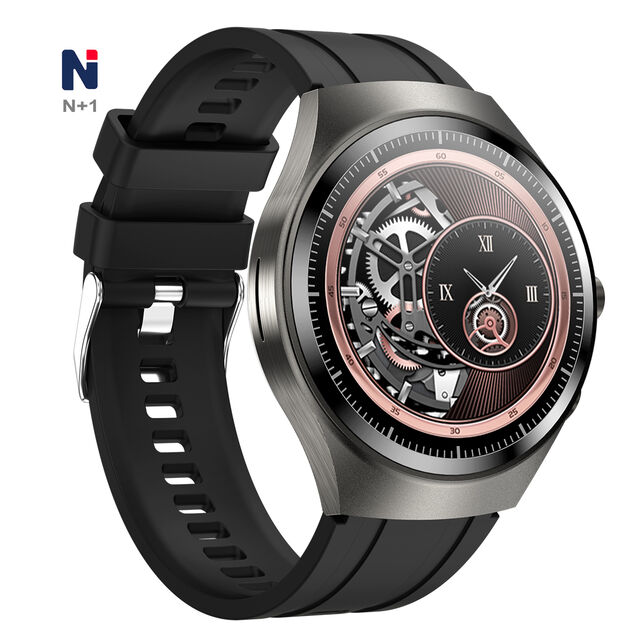 NMS05 أحدث ساعة ذكية مع سماعات أذن بلوتوث - شاشة AMOLED، تتبع الصحة، مقاومة للماء، لمحبي الرياضة والموسيقى