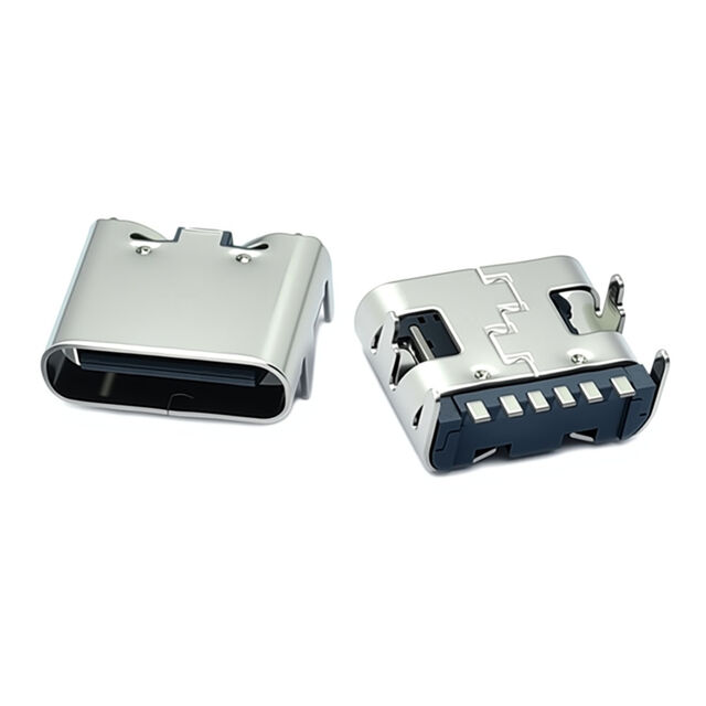 Fabricant OEM Prix de gros Connecteur d'embase USB-C 6Pin Connecteur USB Type C SMT Horizontal pour carte PCB