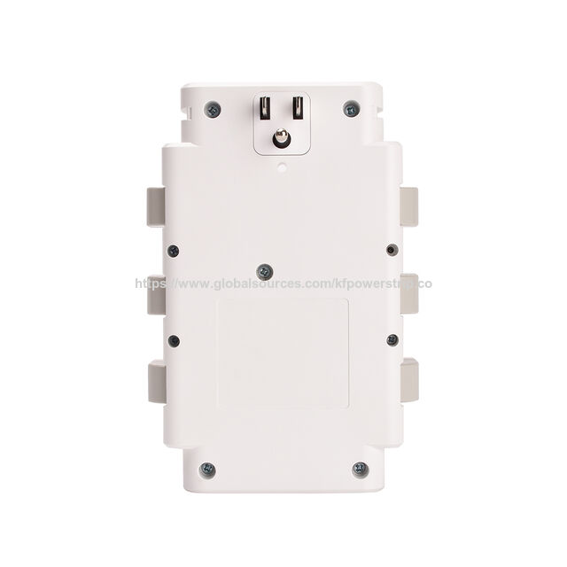 Regleta de enchufes con puertos USB, 6 tomas de corriente, enchufe de carga USB-C para pared