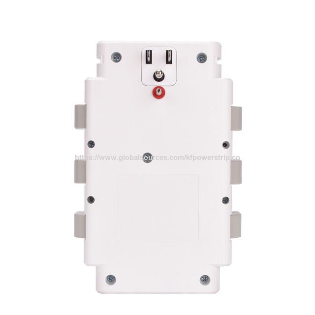 Regleta de enchufes con puertos USB, 6 tomas de corriente, enchufe de carga USB-C para pared