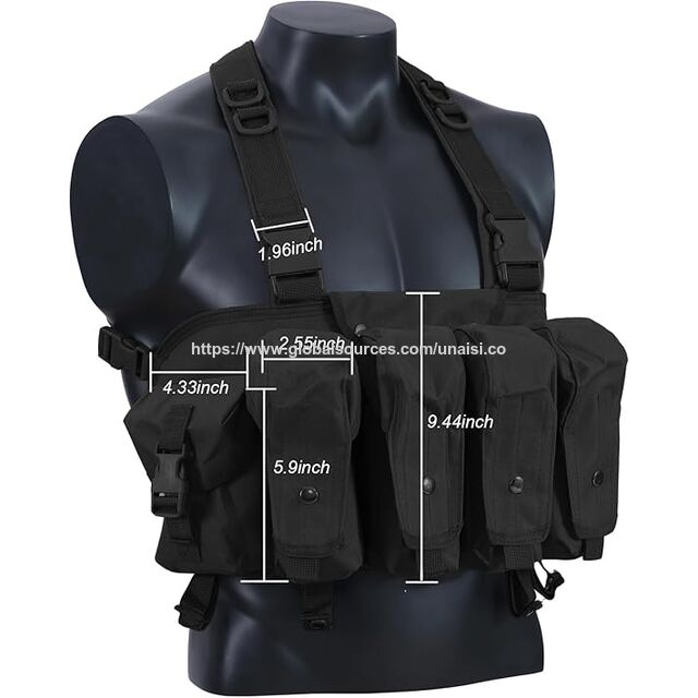 Verstellbare taktische Weste mit 7 Taschen für Reisen, Diebstahlschutz und Militär