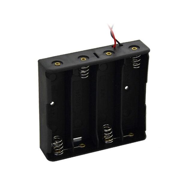 Portapilas 18650 de 3 celdas con conector CC, portapilas 18650 con conector CC de 2,1 mm/2,5 mm, material de contacto de latón para aplicaciones de alimentación