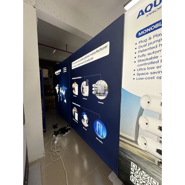 شاشات عرض معارض جدار نسيج SEG LED 3x3 متر، تصميم معياري، تركيب بدون أدوات في عشر دقائق