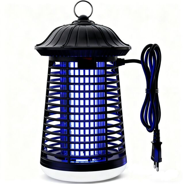 Lâmpada elétrica mata-mosquitos, UV à prova d'água IPX4, lâmpada elétrica física mata-mosquitos de plugue direto de 15W