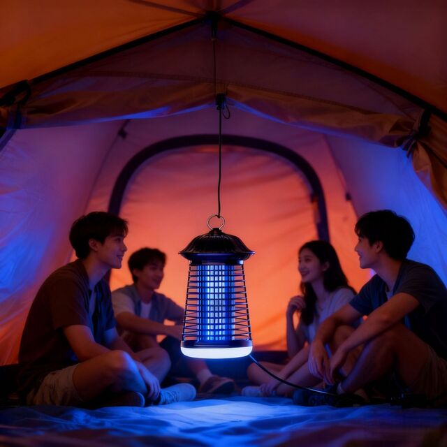 Lâmpada elétrica mata-mosquitos, UV à prova d'água IPX4, lâmpada elétrica física mata-mosquitos de plugue direto de 15W