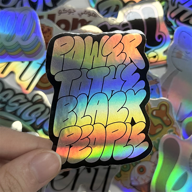 Etiquetas Adhesivas Holográficas Láser Personalizadas Anti-UV Transparentes - Etiquetas de Vinilo con Logotipo Impermeables y Duraderas para Exteriores