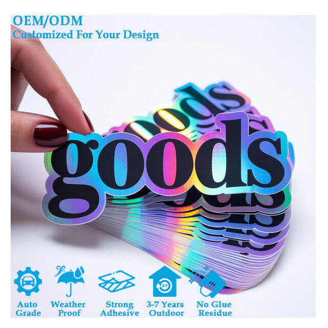 Etiquetas Adhesivas Holográficas Láser Personalizadas Anti-UV Transparentes - Etiquetas de Vinilo con Logotipo Impermeables y Duraderas para Exteriores