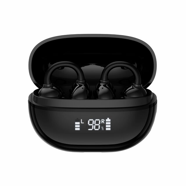 LDNIO T09 سماعات توصيل عظم الأذن اللاسلكية مع شاشة رقمية، سماعات أذن رياضية HIFI للهواتف