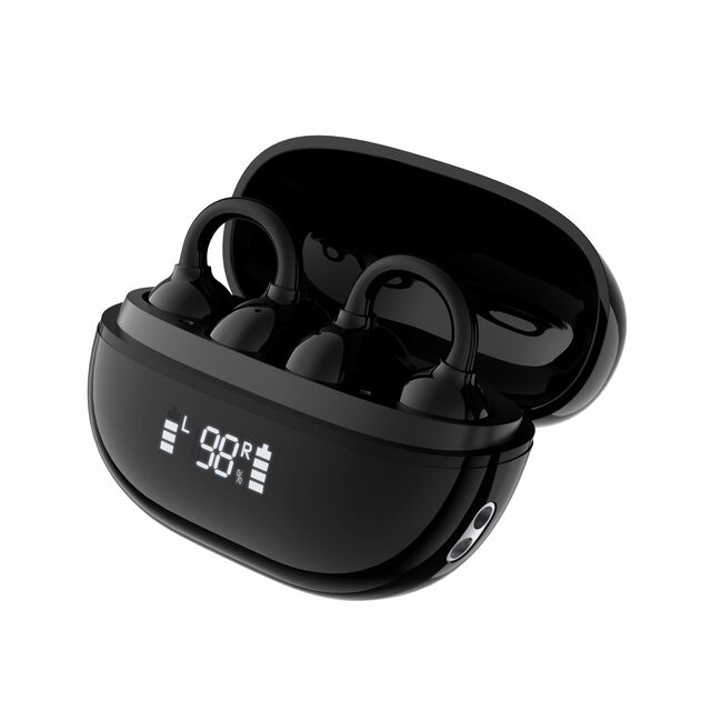 LDNIO T09 سماعات توصيل عظم الأذن اللاسلكية مع شاشة رقمية، سماعات أذن رياضية HIFI للهواتف